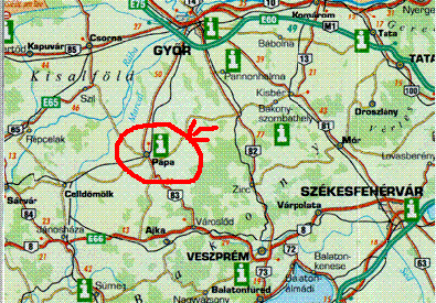 A telepls megkzelthet kzton: a 8-as trl Vrosldnl szak fel autzunk tovbb a 83-as ton (27,6 km); vaston: a Gyr-